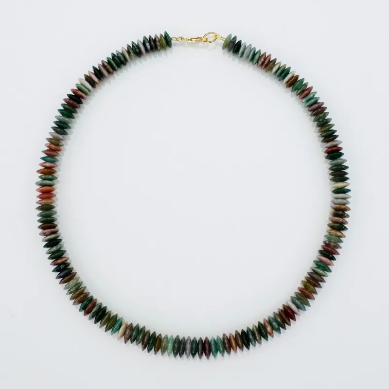 Indian agate German cut necklace made by Theodosia
