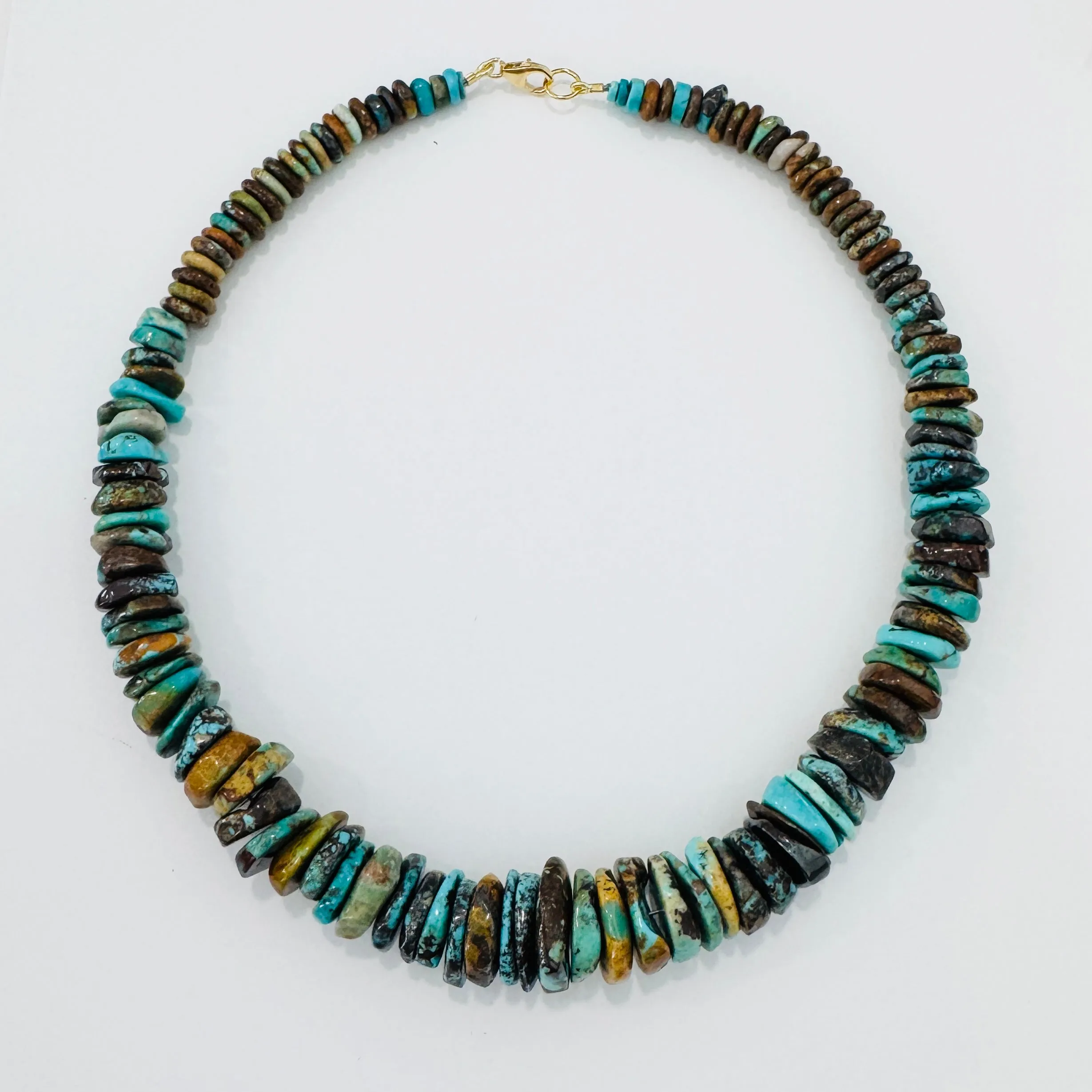 natural turquoise graduated necklace, 8-18 mm sold by Theodosia