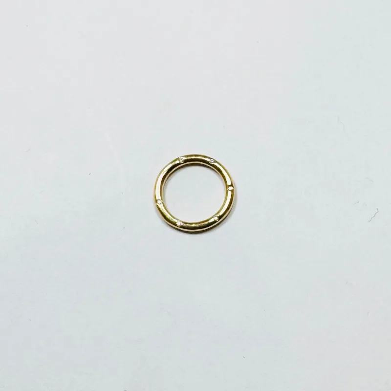 gemstone studded circle gold connector, 12 mm made by Theodosia