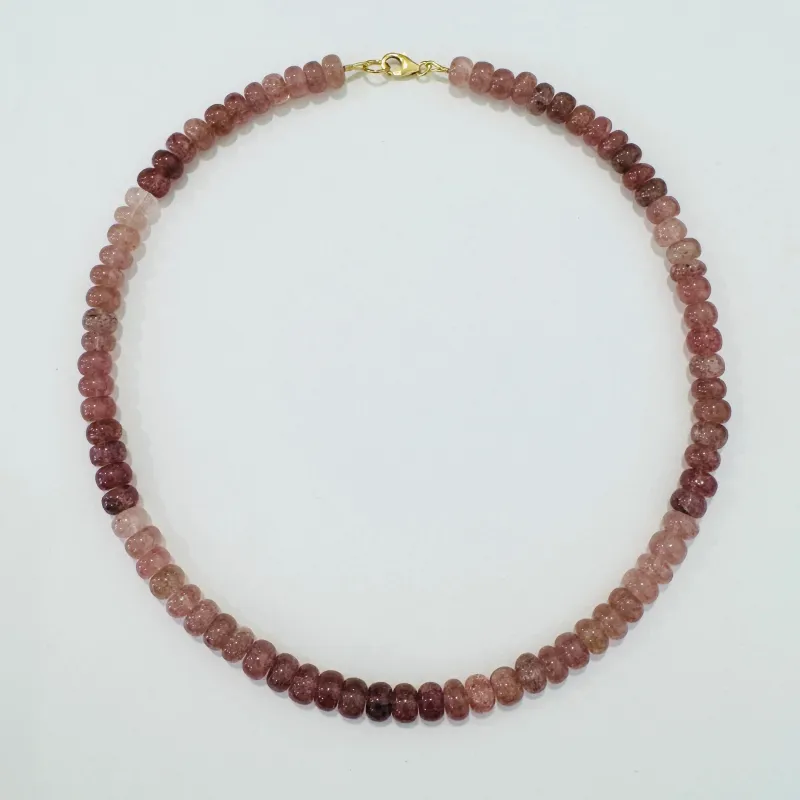 root beer float agate candy necklace made by Theodosia