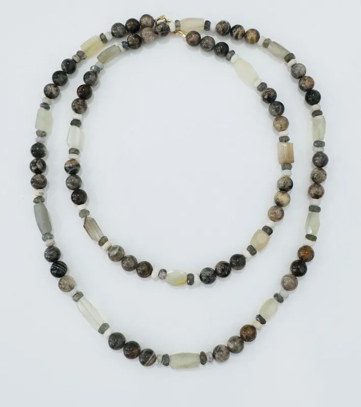 natural moonstone layering necklace made by Theodosia