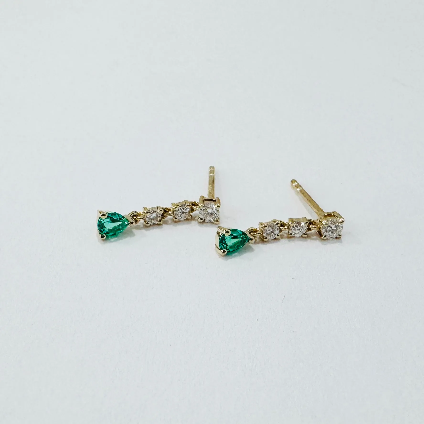 emerald and diamond earrings sold by Theodosia