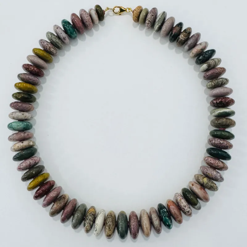 ocean jasper collar made by Theodosia