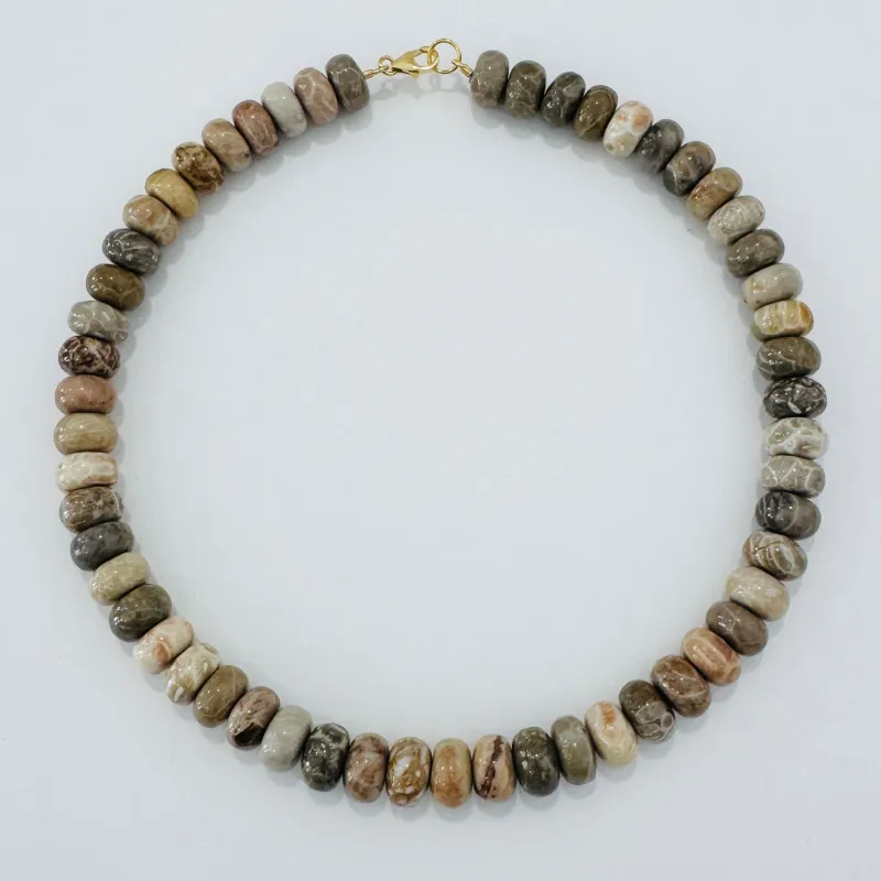 petoskey jasper collar made by Theodosia