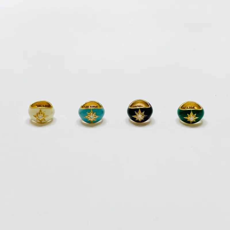 enamel bead charm, 7mm made by Theodosia