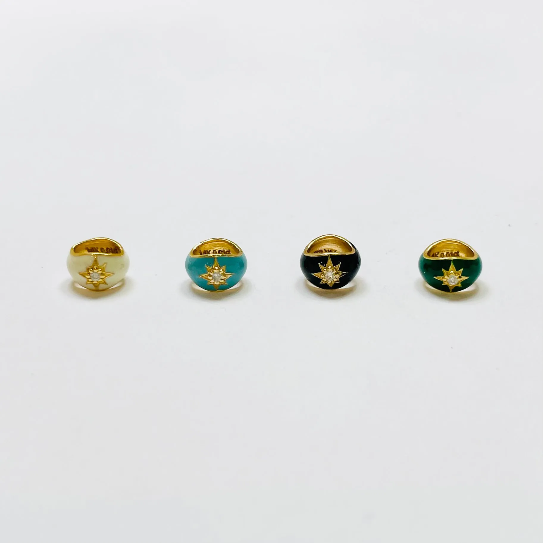 enamel bead charm, 7mm sold by Theodosia