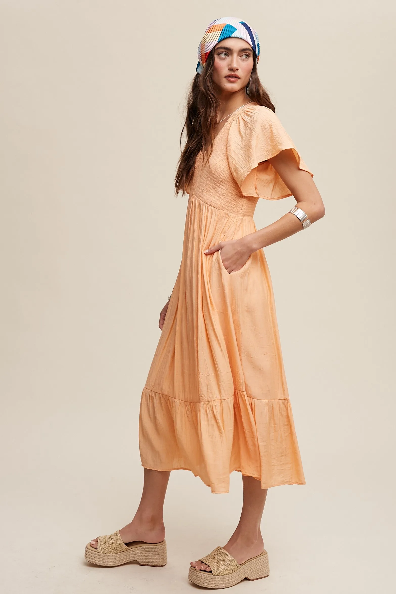 The Maisie Smocked Midi Dress sold by Thread & Seed product image thumbnail 4