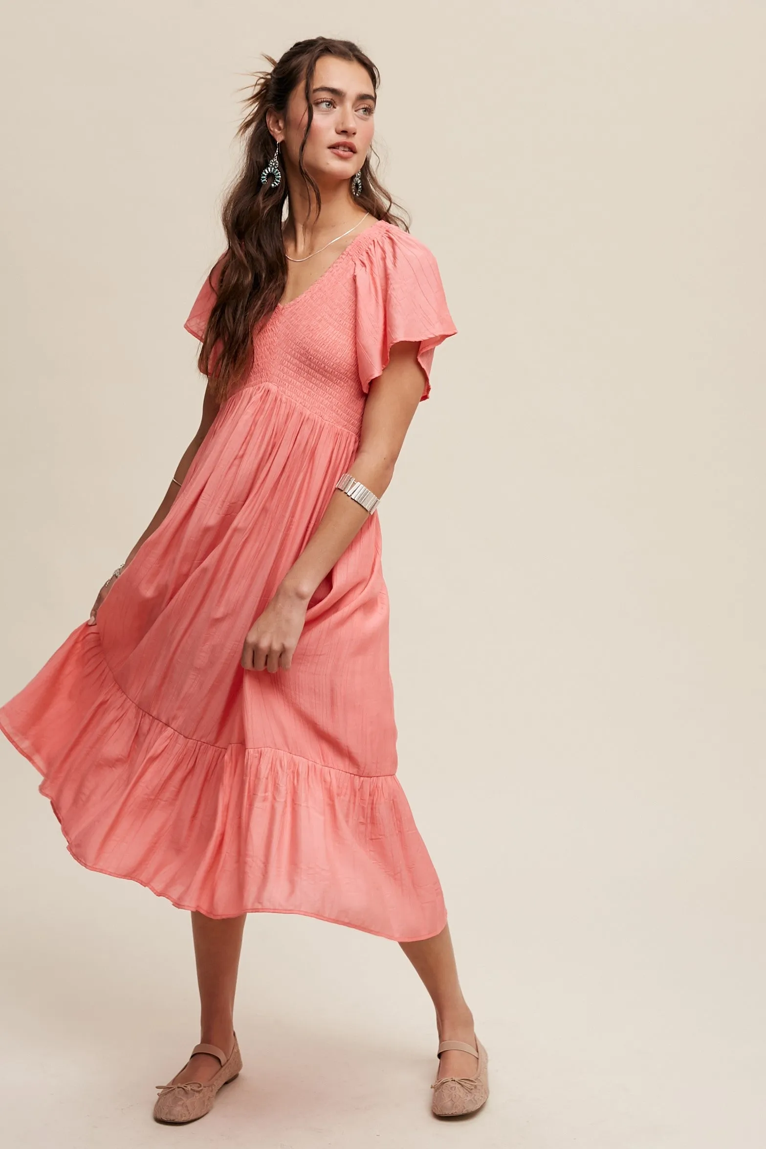 The Maisie Smocked Midi Dress sold by Thread & Seed product image thumbnail 2