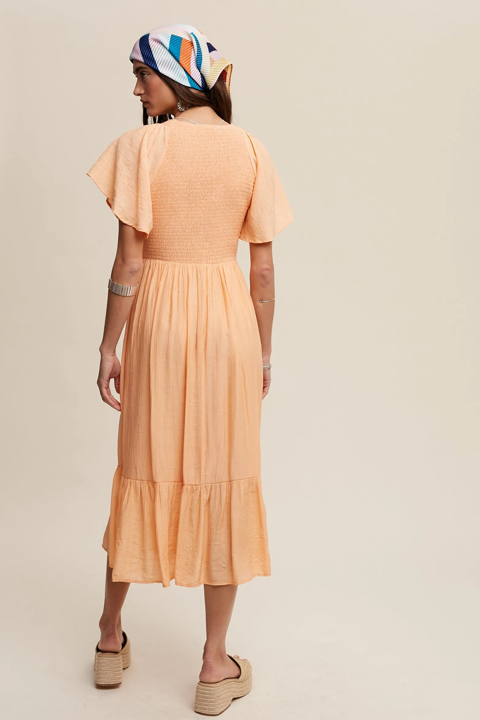 The Maisie Smocked Midi Dress sold by Thread & Seed product image thumbnail 5