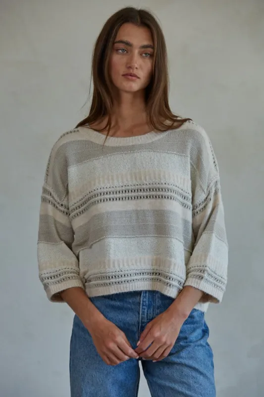 The Cecelia Striped Sweater Top sold by Thread & Seed