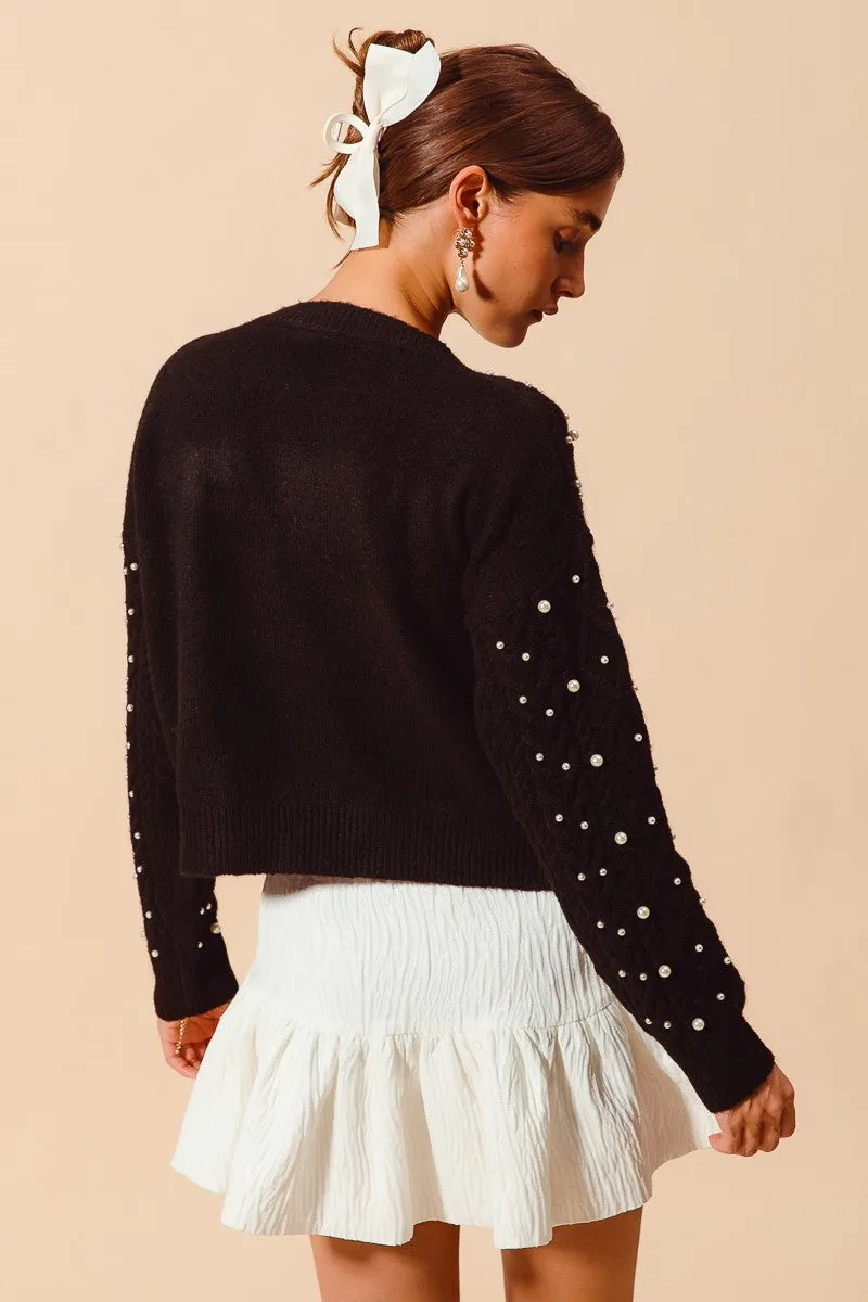 The Priscilla Pearl Embellished Sweater sold by Thread & Seed product image thumbnail 4