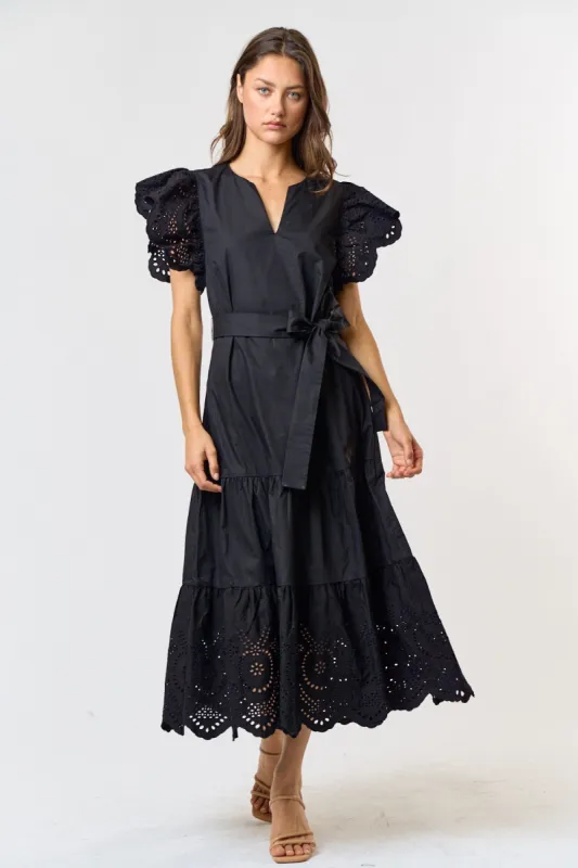 The Annabelle Eyelet Midi Dress sold by Thread & Seed