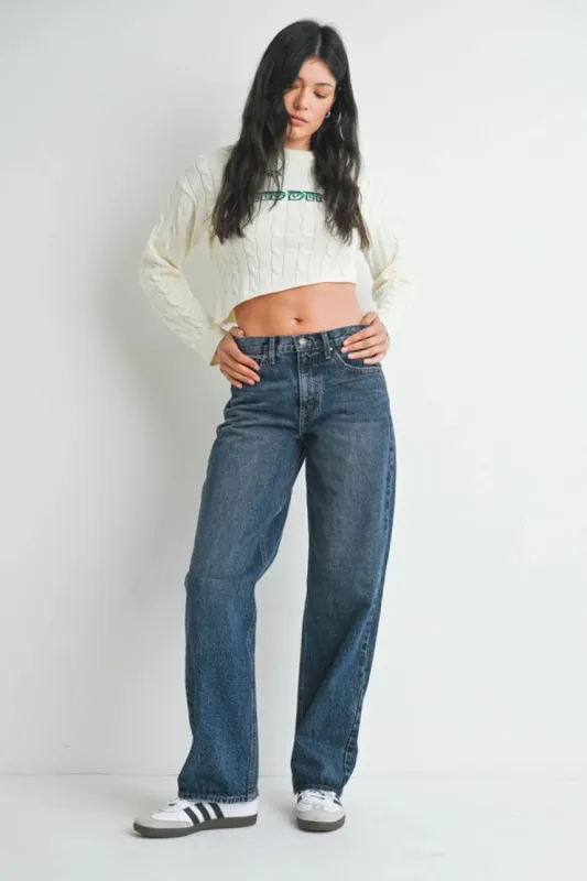 The Layla Relaxed Straight Leg Jeans sold by Thread & Seed