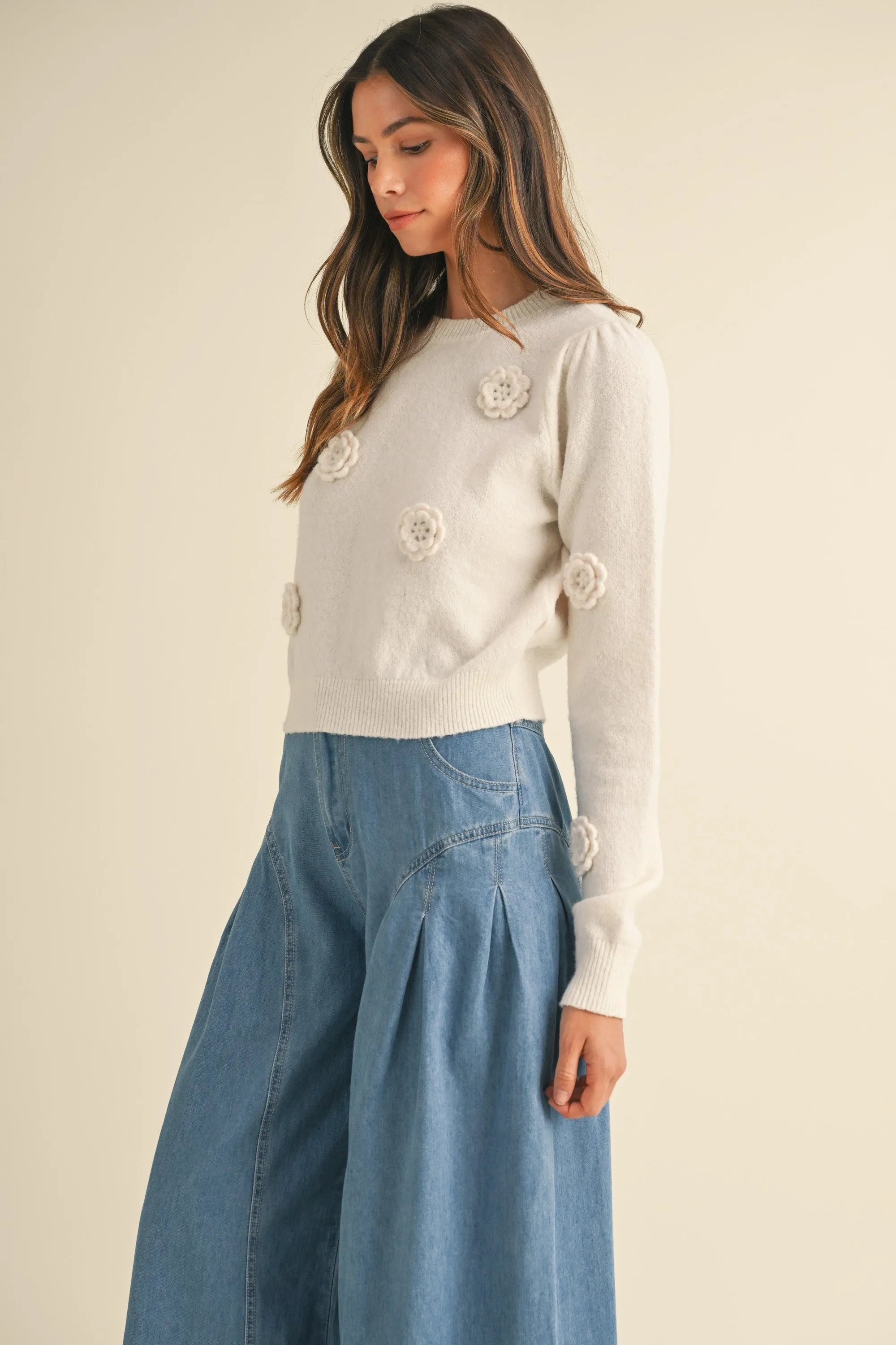 The Maribel Floral Sweater Top sold by Thread & Seed product image thumbnail 2