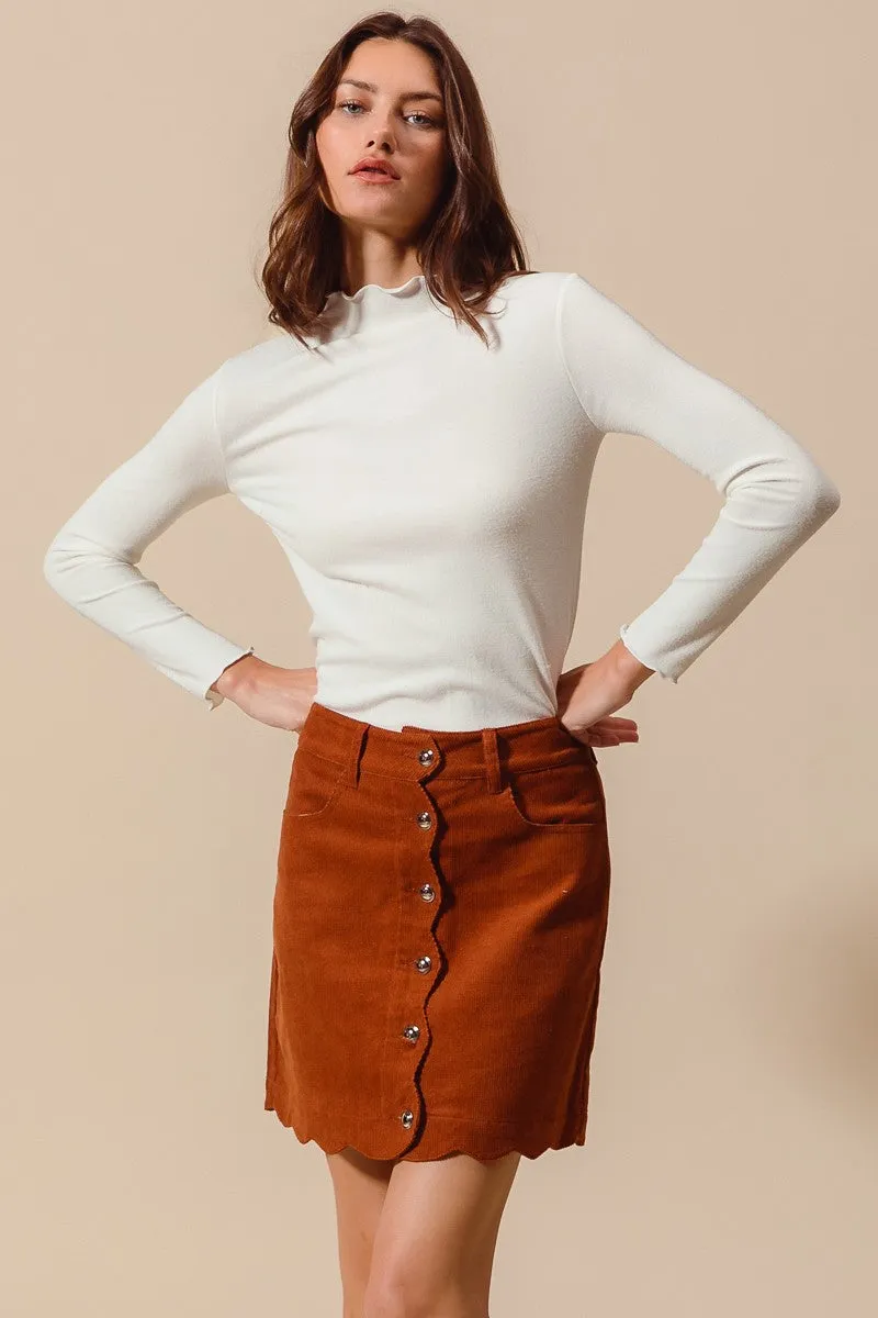 The Harper Corduroy Mini Skirt sold by Thread & Seed product image thumbnail 3