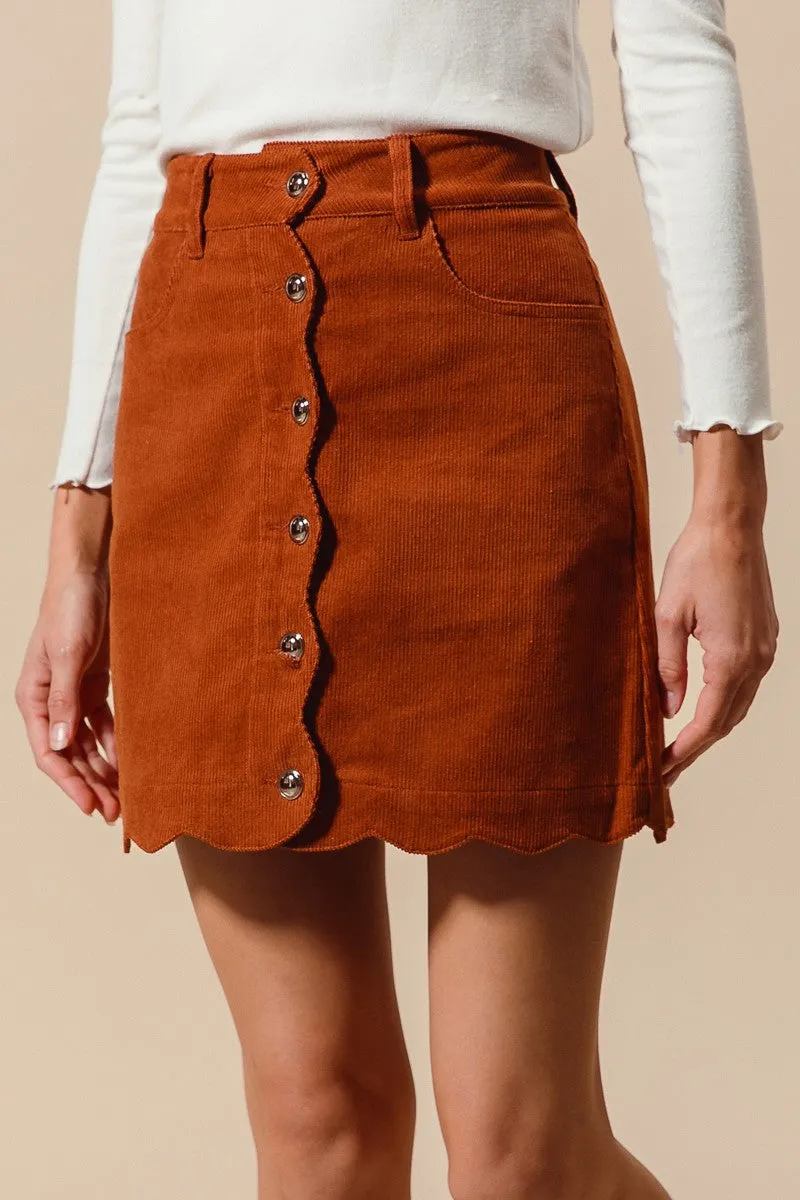 The Harper Corduroy Mini Skirt sold by Thread & Seed