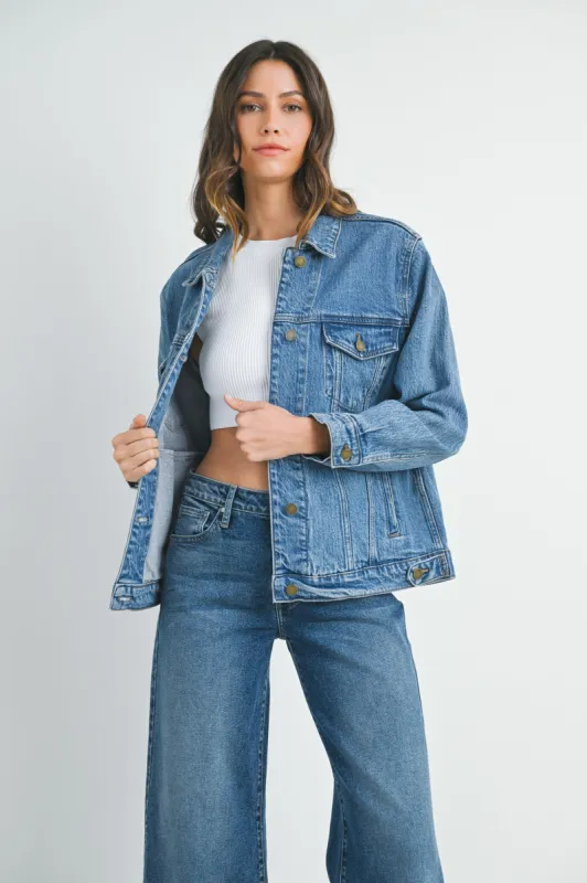 The Nyla Oversized Denim Jacket sold by Thread & Seed