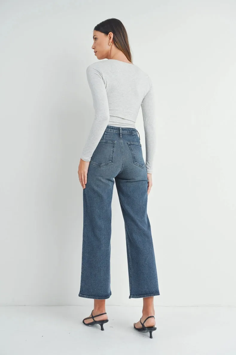 The Jordy Dark Denim Wide Leg Jeans sold by Thread & Seed product image thumbnail 2