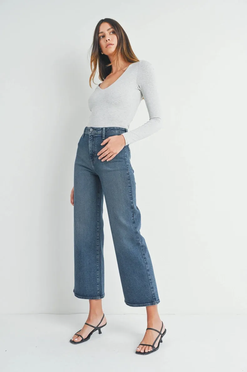 The Jordy Dark Denim Wide Leg Jeans sold by Thread & Seed product image thumbnail 4