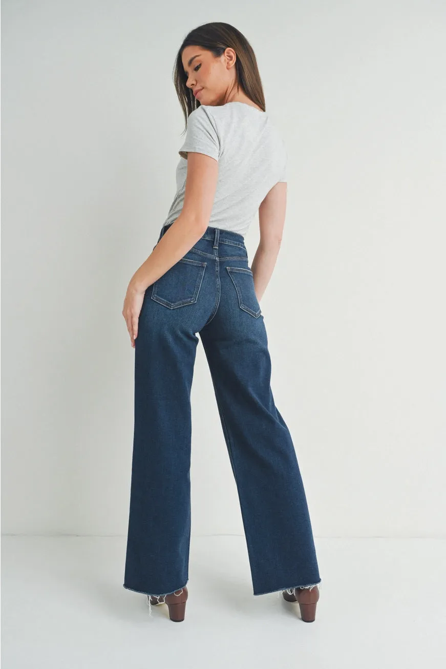 The Lucia Dark Denim Wide Leg Jeans sold by Thread & Seed product image thumbnail 2
