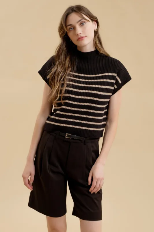 The Briar Mock Neck Short Sleeve Sweater sold by Thread & Seed