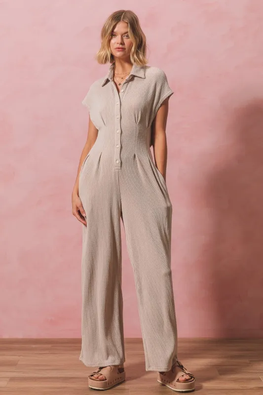 The Karmela Wide Leg Jumpsuit sold by Thread & Seed