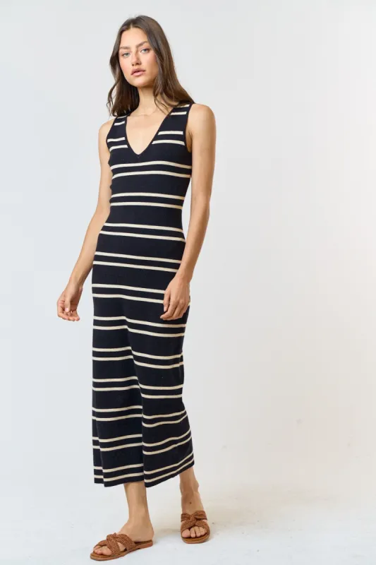The Hildy Black Striped Sweater Dress sold by Thread & Seed