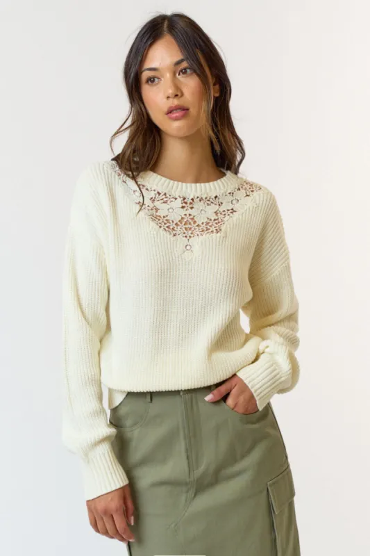 The Lexia Lace Sweater Top sold by Thread & Seed