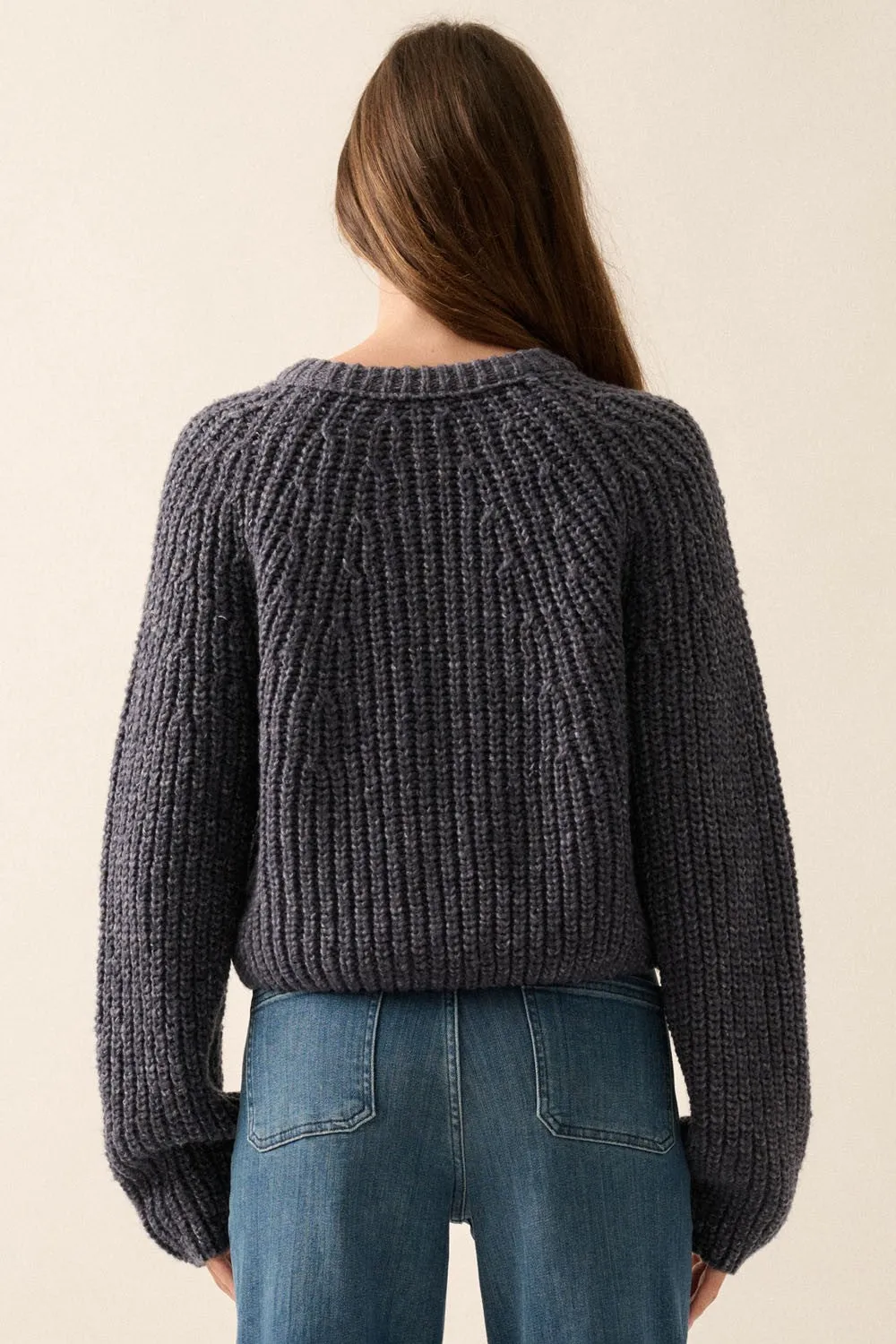The Cara Rib-Knit Cardigan Sweater sold by Thread & Seed product image thumbnail 2