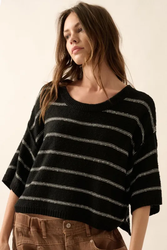 The Romy Striped Boatneck Top sold by Thread & Seed