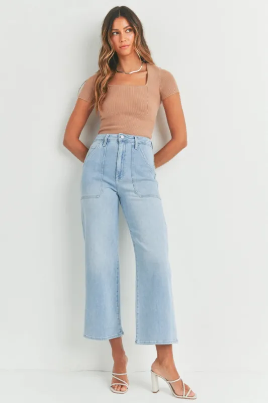 The Amyl Cargo Wide Leg Jeans sold by Thread & Seed
