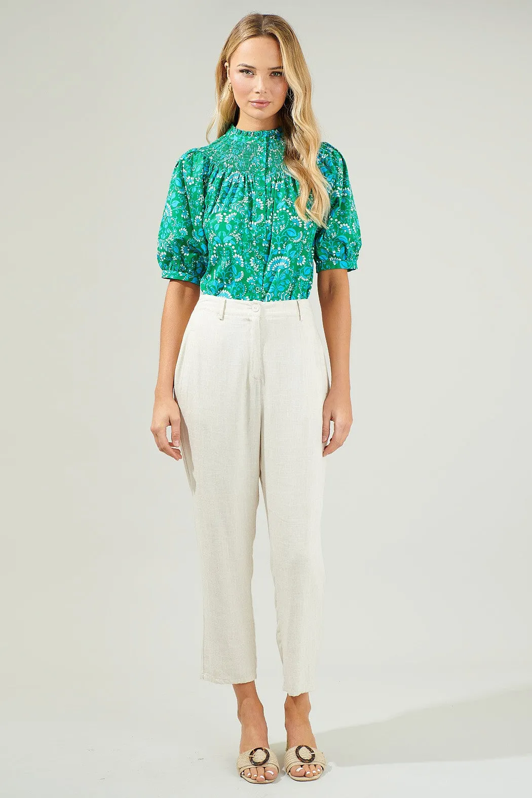 The Alina Mock Neck Blouse sold by Thread & Seed product image thumbnail 4