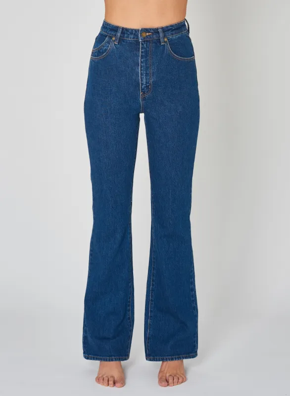 The Dusters Bootcut Eco Ruby Blue Jeans by Rolla's sold by Thread & Seed
