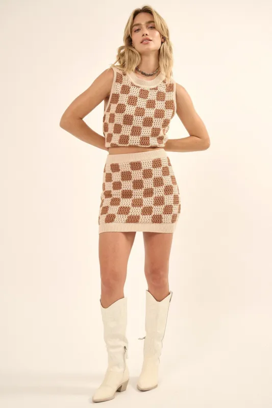 The Addison Crochet Top + Mini Skirt Set - Sold Separately sold by Thread & Seed