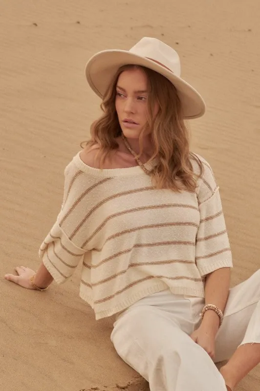 The Kelsee Striped Loose Sweater sold by Thread & Seed