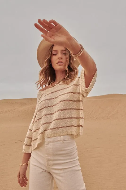 The Kelsee Striped Loose Sweater sold by Thread & Seed product image thumbnail 2