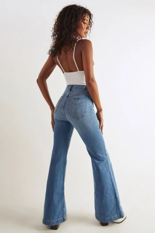The Eastcoast Flare Denim by Rolla's sold by Thread & Seed