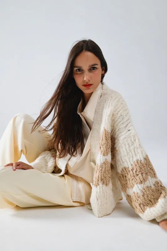 The Auden Striped Knit Cardigan sold by Thread & Seed