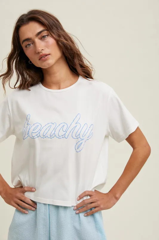 The Barb Beachy Cropped Knit Top sold by Thread & Seed