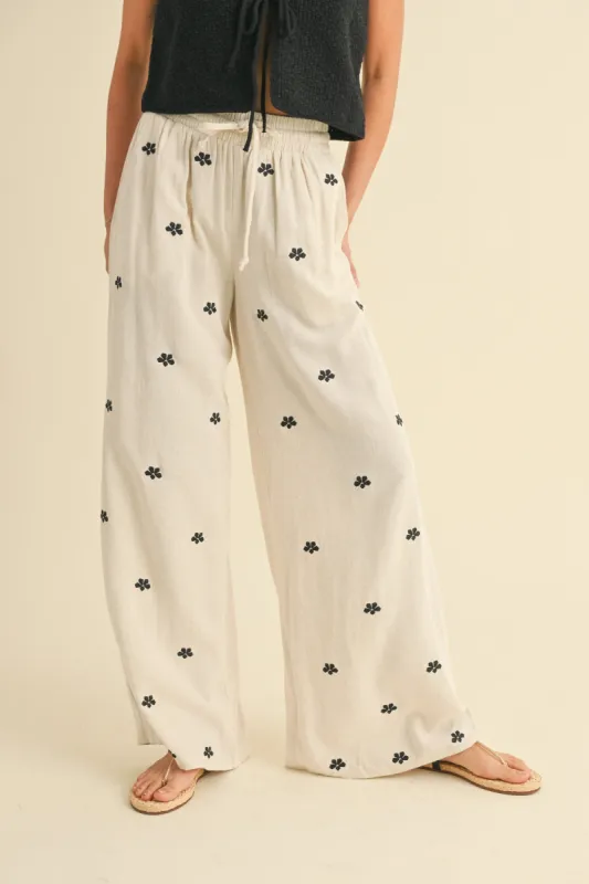The Esti Embroidery Linen Pants sold by Thread & Seed
