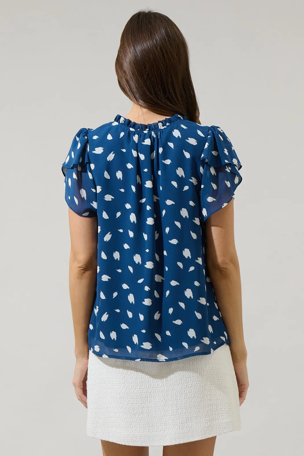 The Odora Dot Ruffle Blouse sold by Thread & Seed product image thumbnail 3