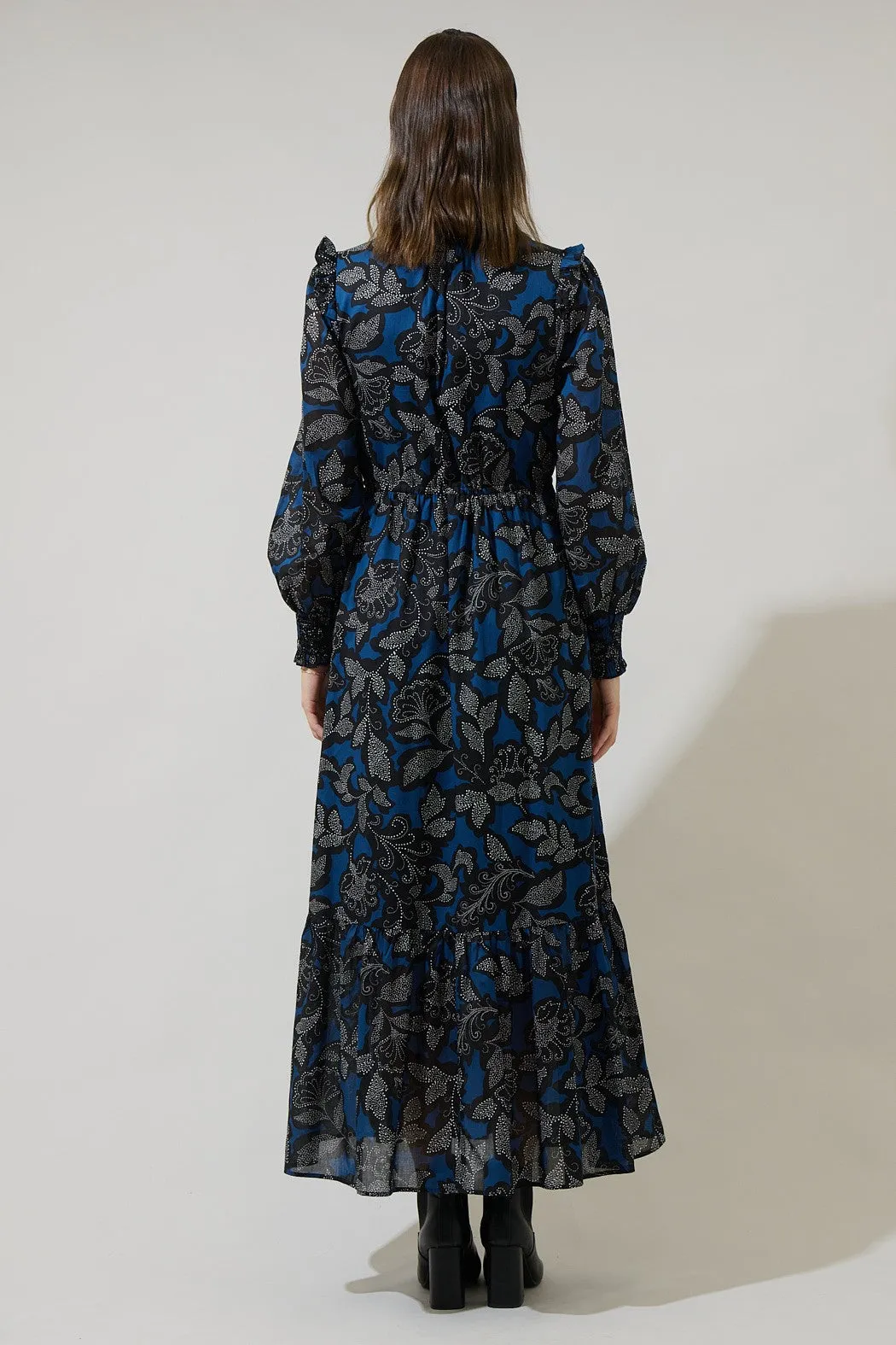 The Livia Floral Ruffle Midi Dress sold by Thread & Seed product image thumbnail 3