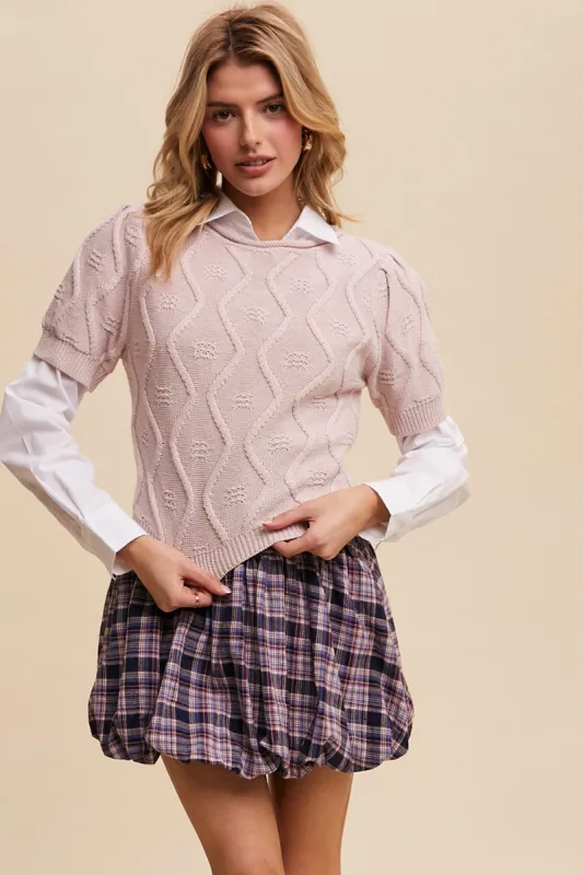 The Sofia Textured Knit Top sold by Thread & Seed