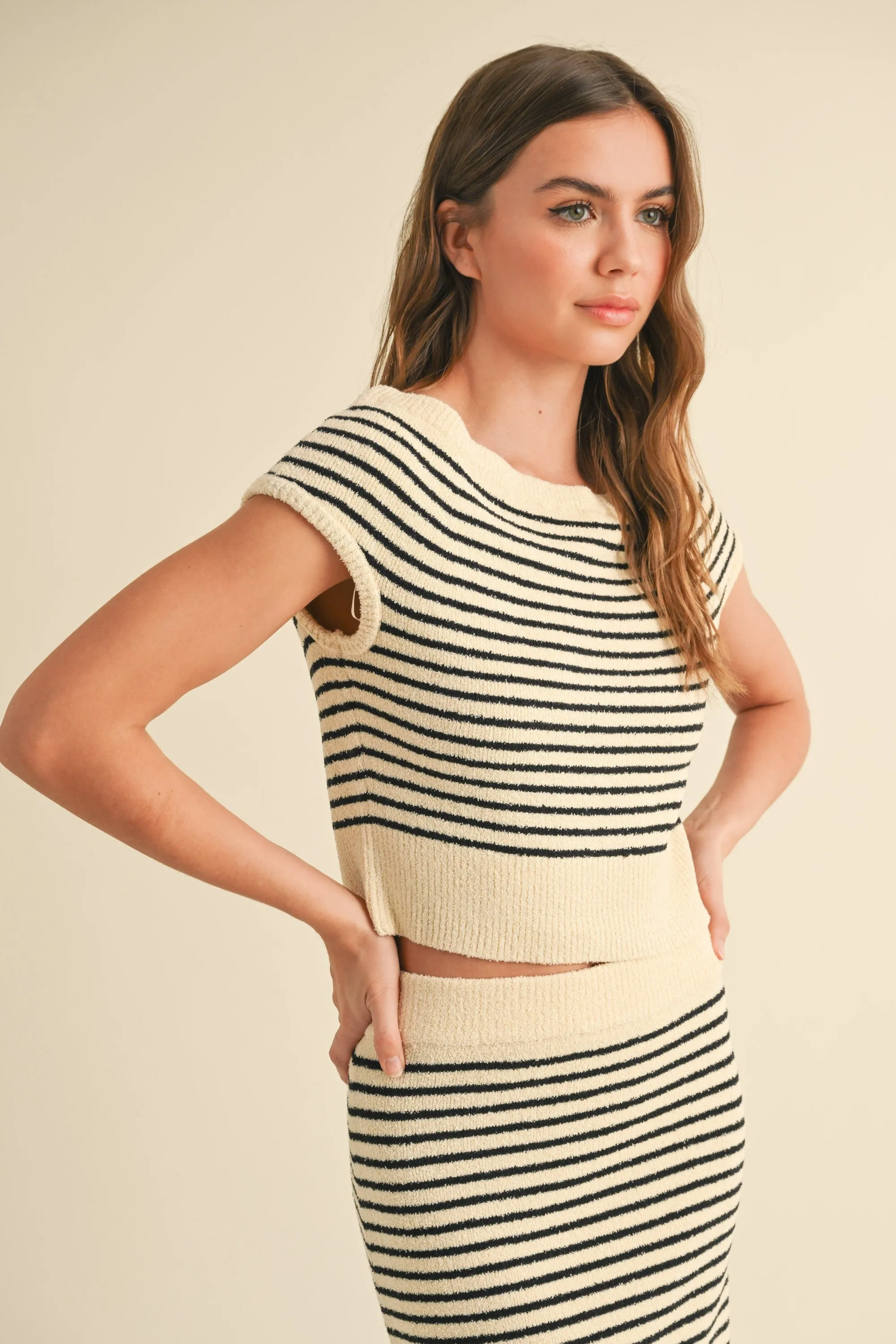 The Rita Striped Knit Top + Skirt Set - Sold Separately sold by Thread & Seed product image thumbnail 3