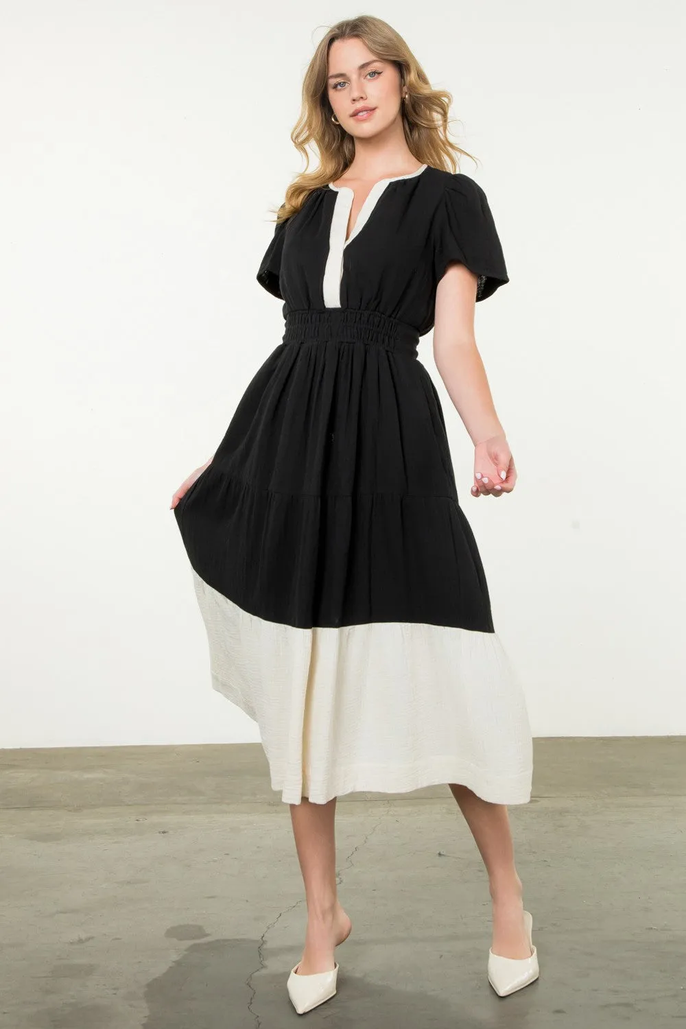 The Gretchen Tiered Maxi Dress sold by Thread & Seed