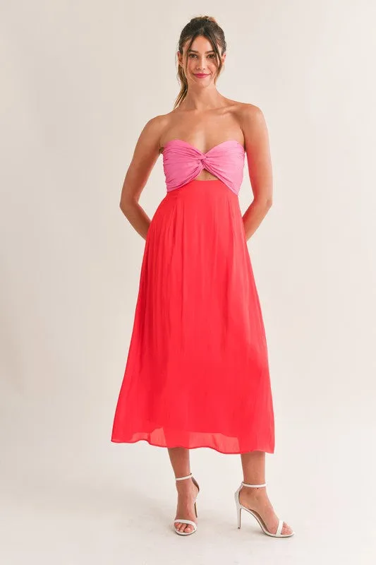 The Penelope Color Block Midi Dress *Runway Exclusive* sold by Thread & Seed