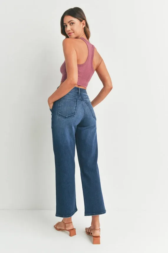 The Amyl Dark Denim Cargo Wide Leg Jeans sold by Thread & Seed product image thumbnail 3