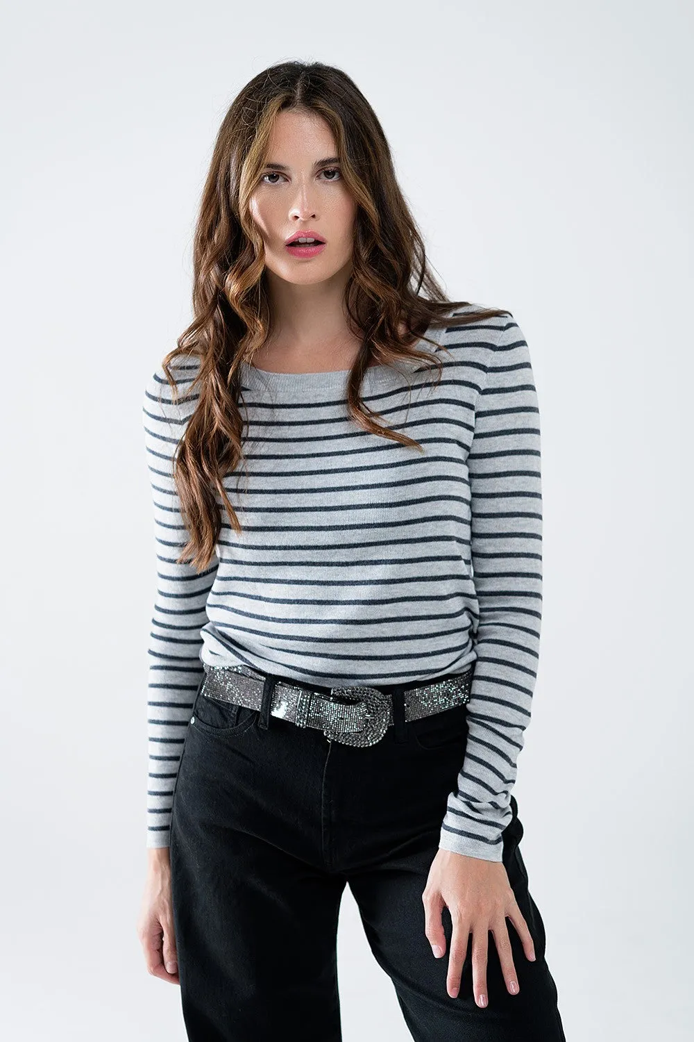 The Blaire Striped Knit Sweater sold by Thread & Seed product image thumbnail 2