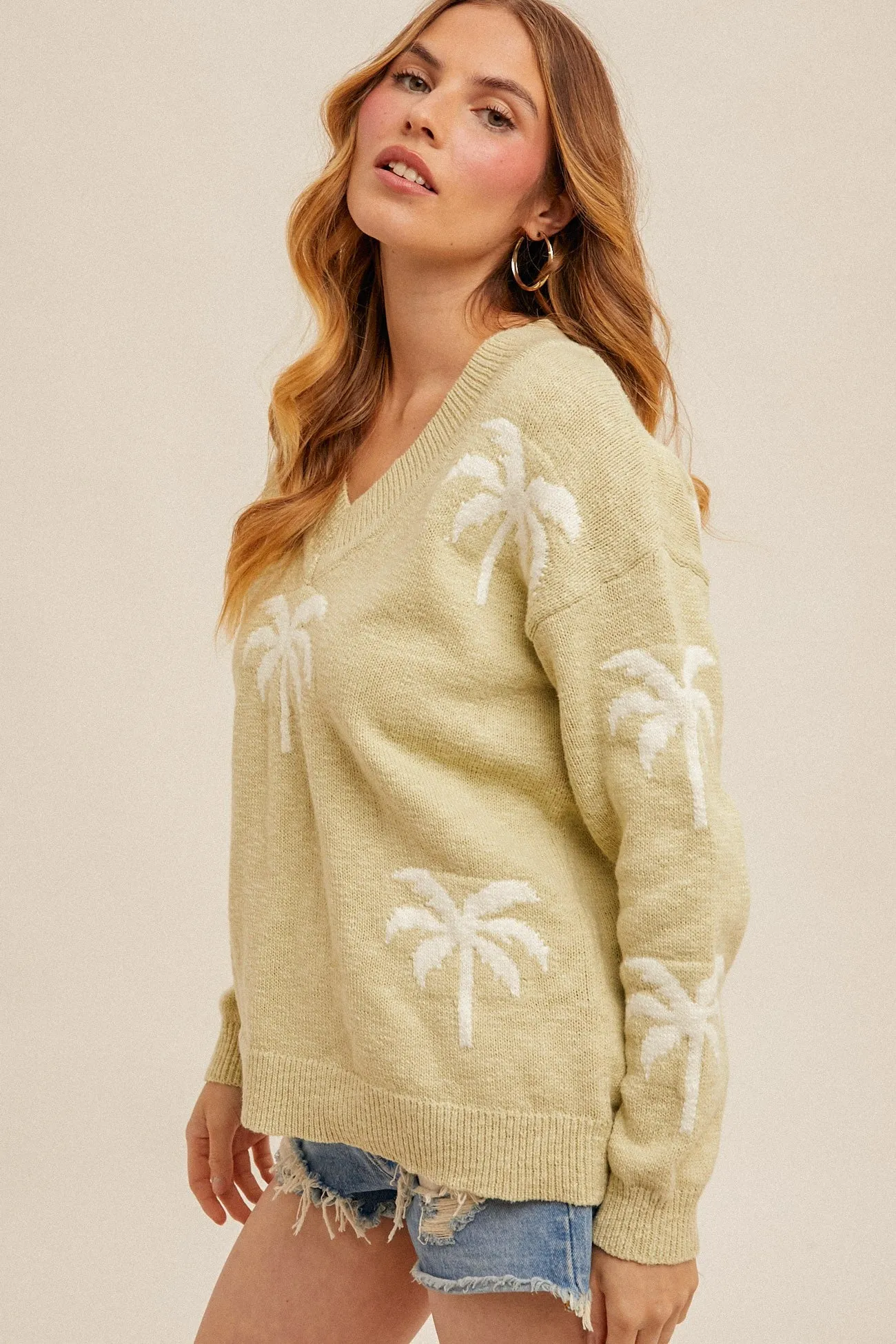 The Paloma Palm Tree Sweater sold by Thread & Seed product image thumbnail 3