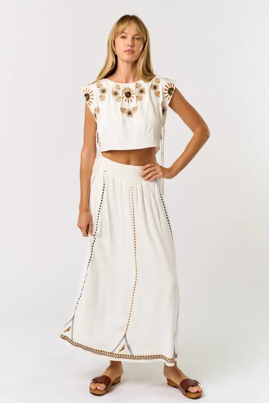 The Enara Embellished Top + Skirt Set - Sold Separately sold by Thread & Seed